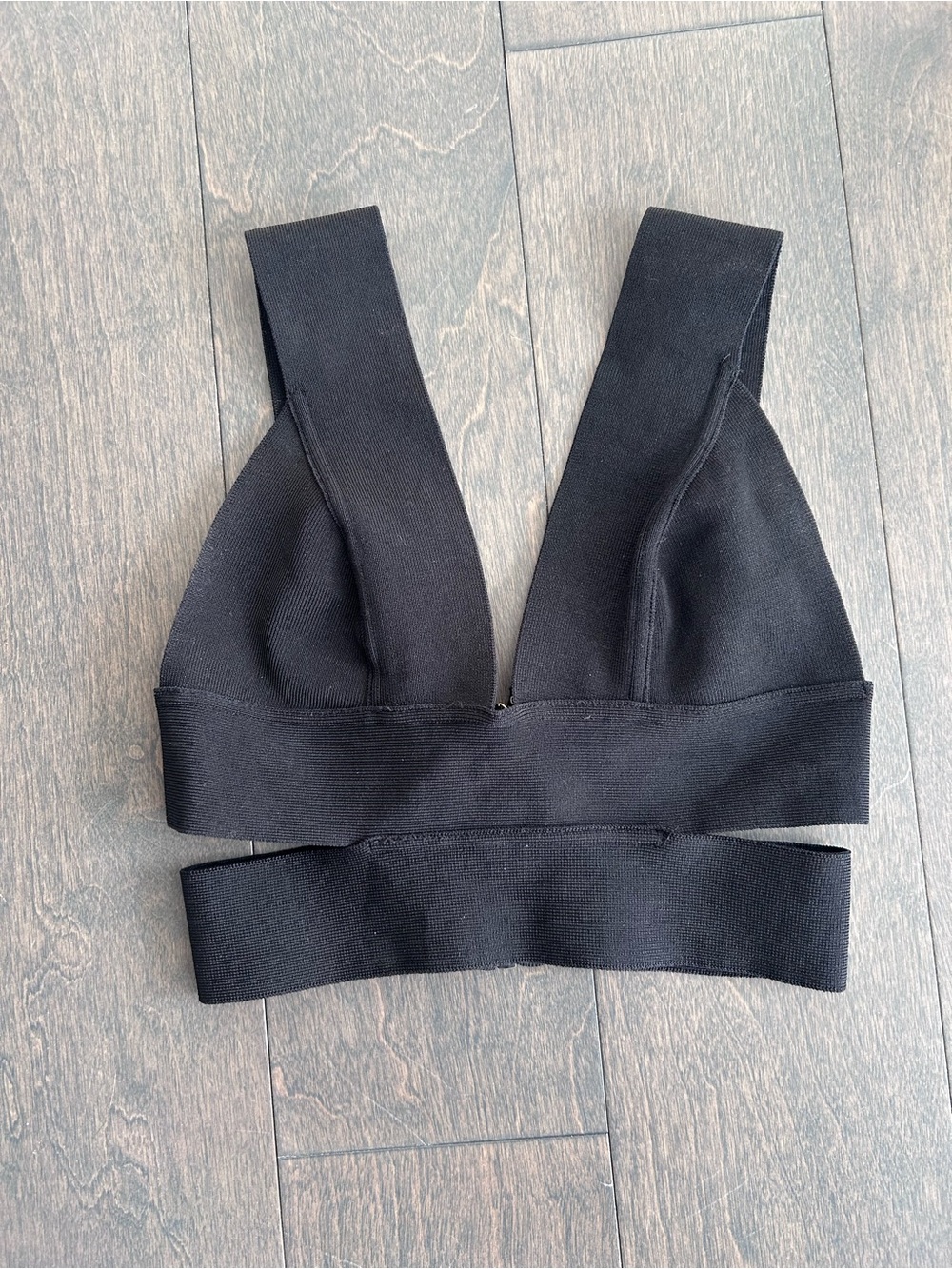 TEN by Babaton Black Bandage Cropped Top size XS
